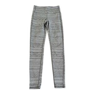 Athleta Leggings Black White Gym GeometricTweed‎ Print Sz Small Gym Training